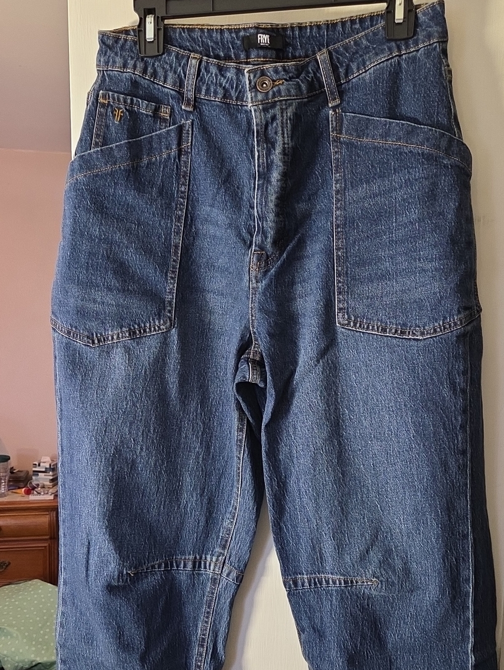 FRYE Dark Blue Barrel Jeans